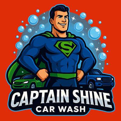 Captain Shine Car Wash Logo